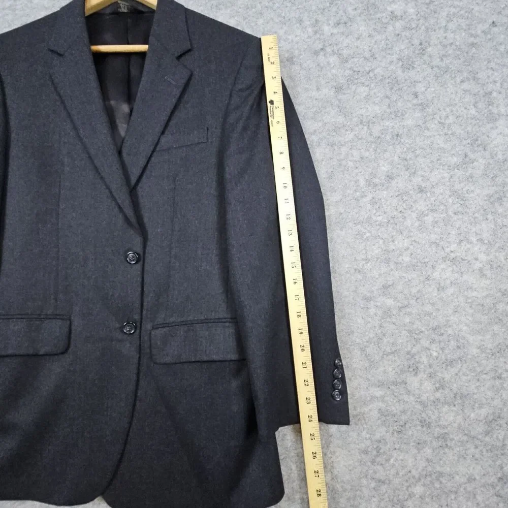 Jos A Bank Men's Charcoal Blazer Size 40R Wool & Cashmere Single Breasted Vented
